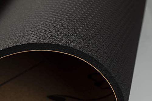 EKE Cork Yoga Mat with body Lines-Non-Slip Sweatproof Surface-100% Recycleable Materials-Eco Friendly-Ideal for Hot Yoga