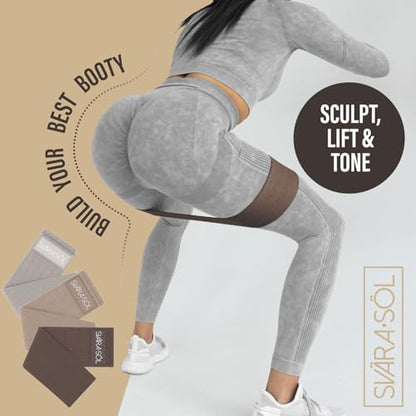 Fabric Resistance Bands Set of 3 for Legs, Glutes, Arms, Women Men Exercise