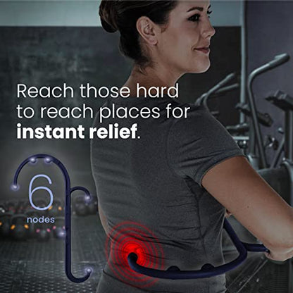 LiBa Back and Neck Massager Trigger Point Hook Therapy Tool Navy - color: C. Navy