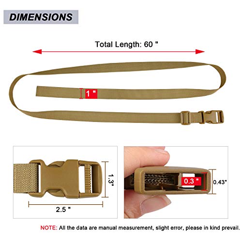 MAGARROW 24" 40" 60" 100" Strap Buckle Packing Straps Adjustable 1-Inch Belt - color: Tan (4-Pack), size: 1" Wide - 40" Long