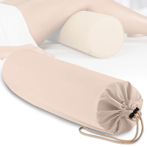 NRG Microfiber Bolster Covers Round Massage Bolster Pillow Covers - Natural - 6" x 27" - 100% Polyester Microfiber - Soft & Durable - Protection from Stains & Oil - Drawstring Closure - color: Natural, size: Small