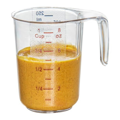 Restaurantware Clear Plastic Cup Measuring Cup, 3.8 x 3 x 3.8 In - size: 3.75" × 3.00" × 3.75"