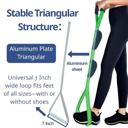 Leg Lifter for After Hip Replacement & Knee Surgery Recovery - Rigid Leg Lifter with Large Foot Loop, Elderly Mobility Aid, Post-Surgery Assist Device, After Surgery Must Haves. (Green) - color: Green