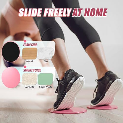 ALongSong Pilates Kit for Women, 13.7in Silicone Pilates Ring with 5 Resistance Bands, 1 Pilates Ball, 1 Pilates Block, 2 Core Sliders, Video Guide for Full Body Home Workouts