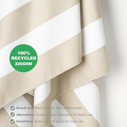 Your Choice Microfiber Beach Towel Sand-Free Quick Dry (67"x35"/60"x30") - color: B-bora Beige, size: Extra Large(67x35")