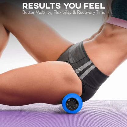 Rolling With It Vibrating Peanut Massage Ball, Deep Tissue, Blue - color: Blue