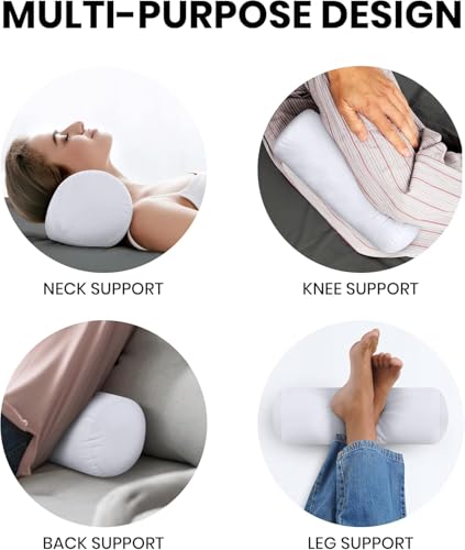 Utopia Bedding Bolster Pillow Inserts, 6x16 Neck roll Pillow, 1 Pack, White - color: White, size: 6x16 Inch (Pack of 1)