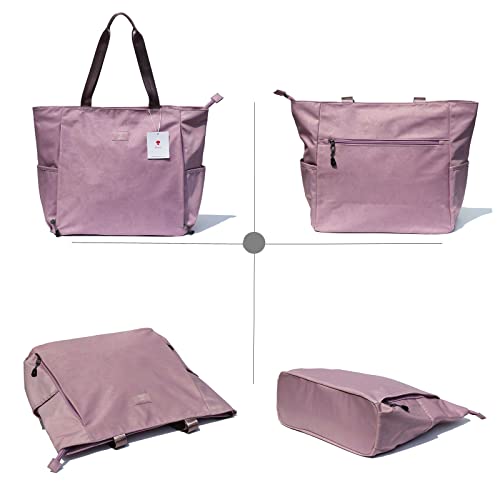 ESVAN Yoga Mat Bag Yoga Tote Carrier Shoulder Bag Carryall Tote for Office,Yoga,Pilates,Travel,Beach and Gym - color: H Pink