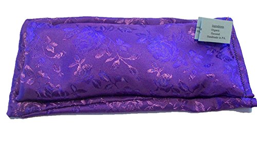 (Take Two Pillows) One Long Flax Seed and Lavender Silky Satin Eye Pillow with Matching Slip Cover (10 x 4 x 0.8 inches) Don’t take Pills! Take Pillows!