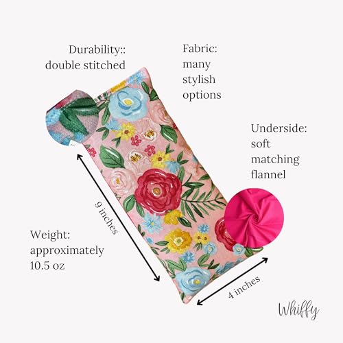 Eye Pillow for Yoga, Microwavable Moist Heat Eye Compress, Cold Pack, Weighted Pad for Relaxation or Meditation, Headache Migraine Relief (Black) - color: Black Floral