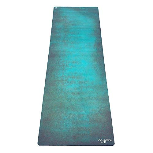 YOGA DESIGN LAB | The Combo Yoga Mat | 2-in-1 Mat+Towel | Eco Luxury | Ideal for Hot Yoga, Power, Bikram, Ashtanga, Sweat | Studio Quality | Includes Carrying Strap! - color: Aegean Green, size: 3.5mm