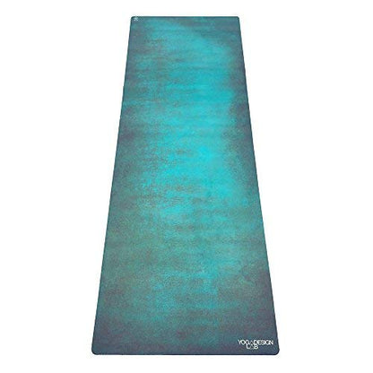YOGA DESIGN LAB | The Combo Yoga Mat | 2-in-1 Mat+Towel | Eco Luxury | Ideal for Hot Yoga, Power, Bikram, Ashtanga, Sweat | Studio Quality | Includes Carrying Strap! - color: Aegean Green, size: 3.5mm