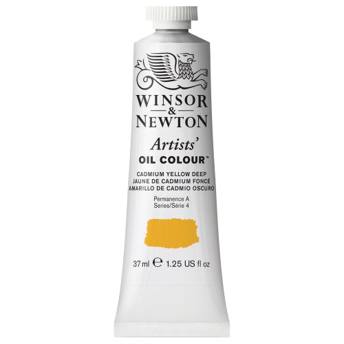 Winsor & Newton Artists' Oil Color, 37ml (1.25 oz) Tube, Cadmium Yellow Deep - color: Cadmium Yellow Deep, style: 1.25-oz Tube