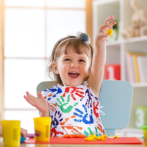 SATINIOR 2 Pcs Kids Art Smock Toddler Apron Artist Painting Apron | Painting Smocks for Kids, Toddler Paint Smock, Waterproof, Sleeveless, Boys Girls, with 3 Pocket, for Age 3-10 Years - style: Colorful