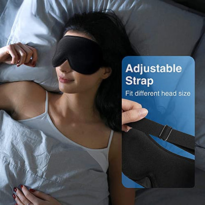 YFONG Weighted Sleep Mask for Women Men, 3D Light Blocking Eye Mask, Gray - color: Gray