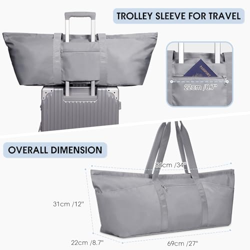 sportsnew Large Yoga Mat Bag Trolley Sleeve Gym Carrier Shoe Bag Wet Pocket | water-resistant fabric, large capacity,wide full-zip opening,separate shoe bag,2 yoga mat holder straps,multi-pocket storage - color: Grey