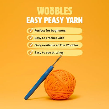 The Woobles Crochet Kit for Beginners (Fred the Dinosaur) | As seen on Shark Tank, Kit includes: Easy Peasy Yarn, pre-started piece, hook, safety eyes, stuffing, video tutorials - color: Fred The Dinosaur