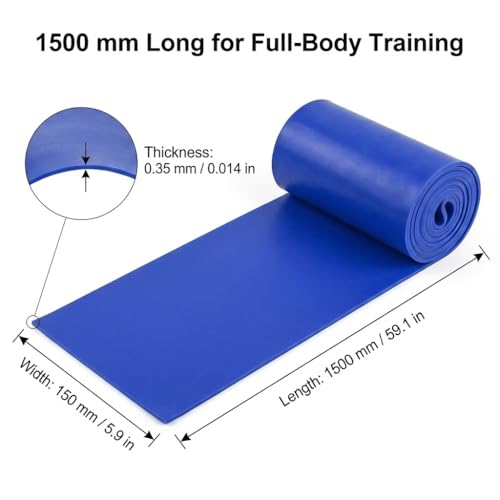 Resistance Band Portable Elastic Fitness Stretch Band for Yoga, Pilates, Home Strength Training and Athletic Tension Exercises - color: Blue