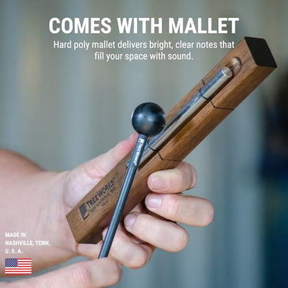 TreeWorks Chimes Energy Chime, Single Note –– MADE IN U.S.A. –– For Meditation, Classrooms, Sound Healing or Yoga, Includes Mallet - size: Single Note
