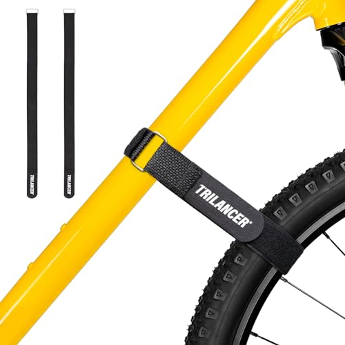 Bike Rack Straps, 2-Pack Trilancer Bike Wheel Stabilizer Strap 26'' x 1.5'' - color: Black, size: 26'' (2 Pcs)