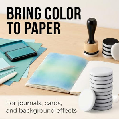 Brown Blending Tool,Art Supplies for Distressing Blending and More Control of Ink Placement Compact No More Inky Fingers,Mini Round Ink Blending Tool,Versatile Inking Tools Drawing,Art Blenders