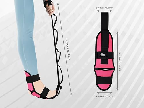 Foot and calf stretcher for planter fasciitis, Heel Spurs, Foot Drop, Achilles Tendinitis, Hamstring Strains, and Calf Muscle Stretching - color: Pink
