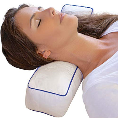 Nature's Guest Adjustable Cervical Neck Roll Bolster Pillow for Sleeping, Neck Pain Relief, Spine Support, Travel, Leg Support, Pregnancy, Cotton Cover, Hypoallergenic Microfiber Fill