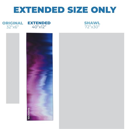 SHAKEitCOOL Extended Size Cooling Towel – Be Cool in Style - Heat Relief, Soft, Lightweight, Sun Protection, Easy Clean - Perfect for Biking, Hiking, Running, Yoga, Golf - Blue Purple Wave M - color: Blue Purple Wave