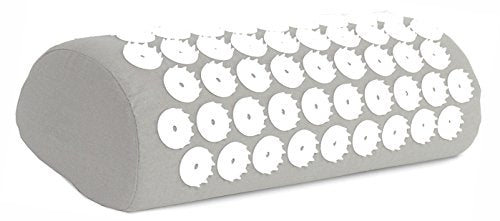 Fitvids Acupressure Mat and Pillow Set for Back/Neck Pain, Acupuncture Products to Relieve Muscle Fatigue, Improve Insomnia for Sedentary People, Acupuncture Eases Stress, Massage Mat, Gray