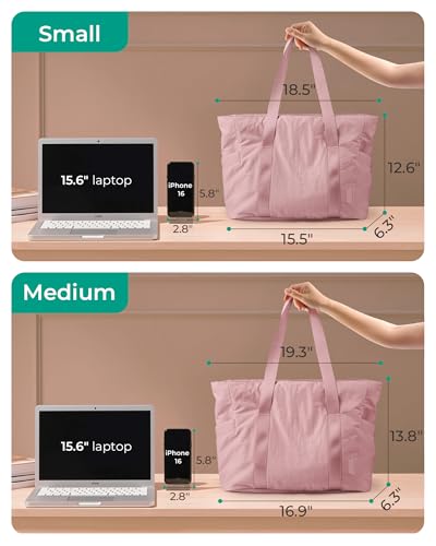 BAGSMART Gym Tote Bag for Women, 24L/28L Travel Tote Yoga Mat Bag - color: Dark Pink, size: Small