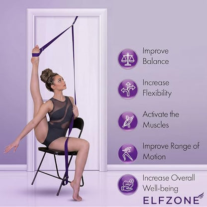 Door Leg Stretcher Strap 118in Yoga Band Anchor Splits