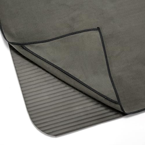 Amazon Basics Yoga Mat Towel, Hot Yoga, Soft, Sweat Absorbant - color: Gray