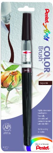 Pentel Arts Color Brush, Sepia, 1-Pack (GFLBP141) - color: Sepia