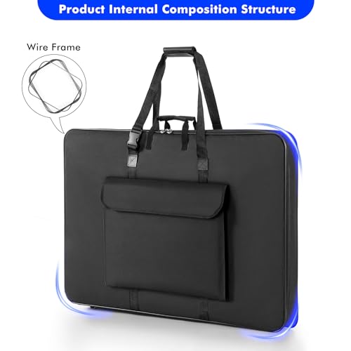 1st Place Products Premium Art Portfolio Case - 24" x 36" - Soft Sided - Steel Frame - Waterproof & Tear Resistant - Artwork, Photography, Sketch, LCD, Monitor, Solar Panel - Shoulder Straps & Handles - size: 24x36