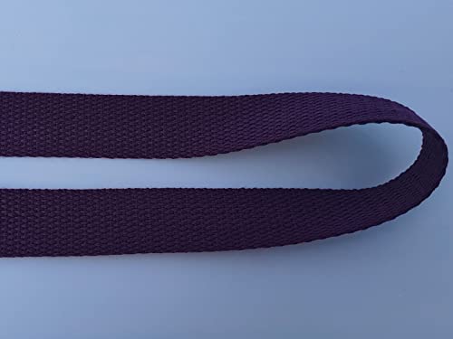 2.5cm(1인치) 면 웨빙 9.1m(10야드) 면 스트랩 토트 캔버스 백 공예 바느질용 (2009 다크 퍼플) - color: 2009 다크 퍼플