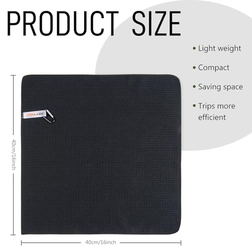 SUNLAND Microfiber Workout Gym Sweat Towels for Men | Fast Drying, Fitness Sports Towel, For Women, Lightweight Multi-Purpose, Hot Yoga Towel - color: Black, size: 16x16inch