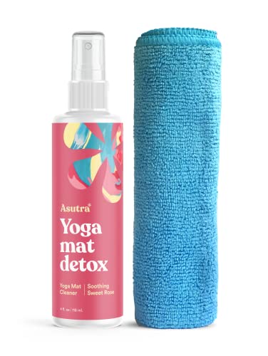 ASUTRA Yoga Mat Cleaner Spray (Soothing Sweet Rose), 4 fl oz