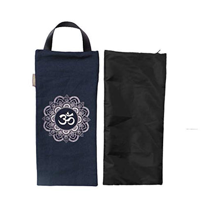 Yoga Sand Bag - Cotton Unfilled for Yoga Weights and Resistance Training, Size- 7.5" X 17" - color: Navy Blue