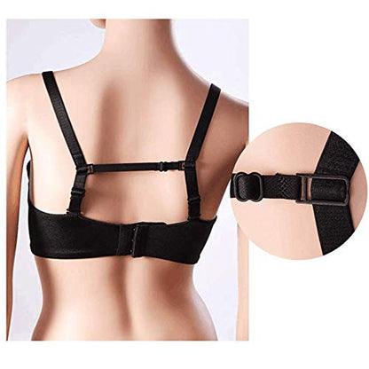 Women's Non-slip Elastic Bra Strap Holder Racer Back - Conceal Straps - color: Multicoloured-12pcs