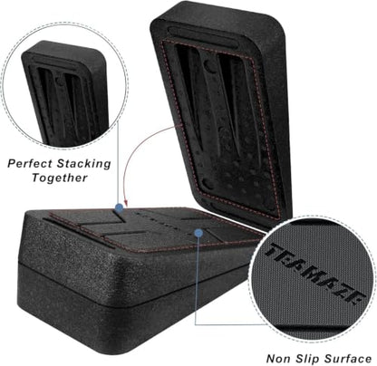 Slant Board for Calf Stretching, 6 Packs Adjustable Angles Non-Slip Rubber Slant Board,Squat Wedge Stretcher Equipment for Physical Therapy Home Exercise,Calf Stretch Wedge Improve Lower Leg