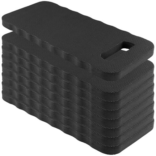 KINJOEK 8 PCS 16 Inch Garden Kneeling Pads Bulk, Thick Foam Kneeling Pad, Prayer Kneeling Pad for Gardening Repair Work Praying Exercise, Black - color: Black