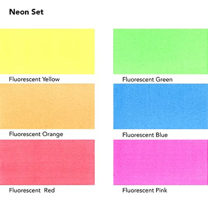 Daler Rowney FW ACR Ink Set 6X29.5ML NEON - style: 6 Pack, Neon
