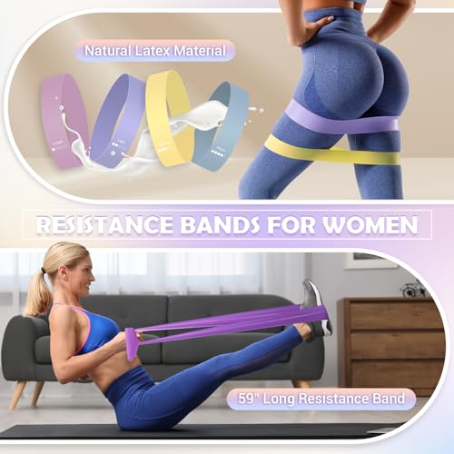 Pilates Ring Set for Women, 12" Pilates Ring and Ball Set with Resistance Bands for Home Workouts, Portable Pilates Kit with Bag & 2 Training Poster for Full Body Exercise