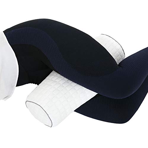 Kingnex Cylinder Bolster Roll Pillow for Sleeping on Back or Side 18x6 - size: 18 x 6"