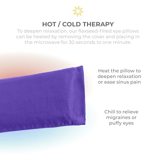 4 Pack Scented Sateen Eye Pillows, Purple with Lavender Oil - color: Purple With Lavender Oil