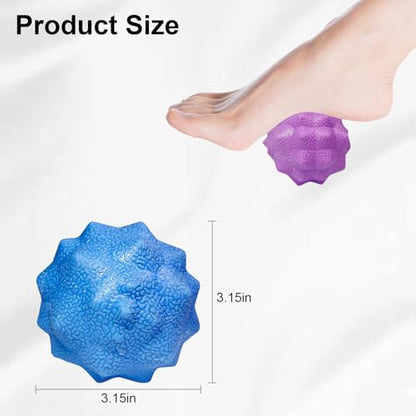 Foot Massage Ball, Pain Relieve from Plantar Fasciitis, Massage Tool for Tight Muscles and Sore Feet, Restore Foot Massage Roller, Myofascial Release - color: 2 Large Massage Ball