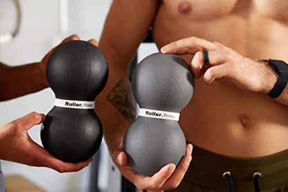 Roller Fitness Infinity Roller, Peanut Foam Roller, Large 8-Inch Double Massage Ball Exercise Roller (Black - Firm) - style: Black - Firm