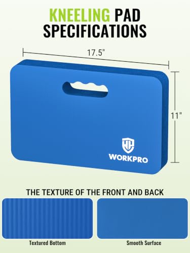 WORKPRO Extra Thick Kneeling Pad, 1 Pack, 17.5 x 11 x 1.5 in, Blue - color: Blue, size: 1 Pack