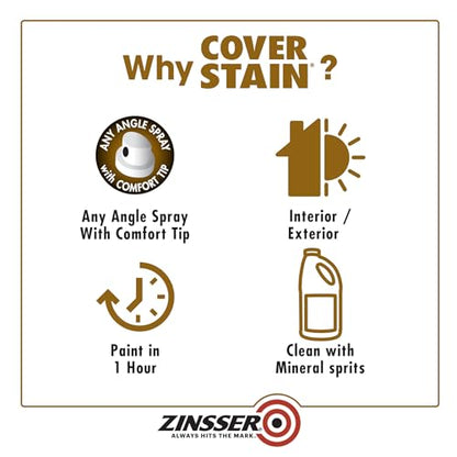 16 oz Zinsser 03609 White Zinsser, Cover-Stain Oil-Based Stain Blocker