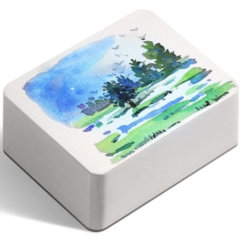 FLUNBRATO Mini Watercolor Sketchbook 80 Sheets, 2.6 x 3.3 Inch, 100% Cotton Mini Travel Watercolor Paper Book, Cold Press 140LB 300GSM, Two-Edge Glue Binding Small Compact Painting Notebook - color: Cold Press, size: 2.6 x 3.3 Inch